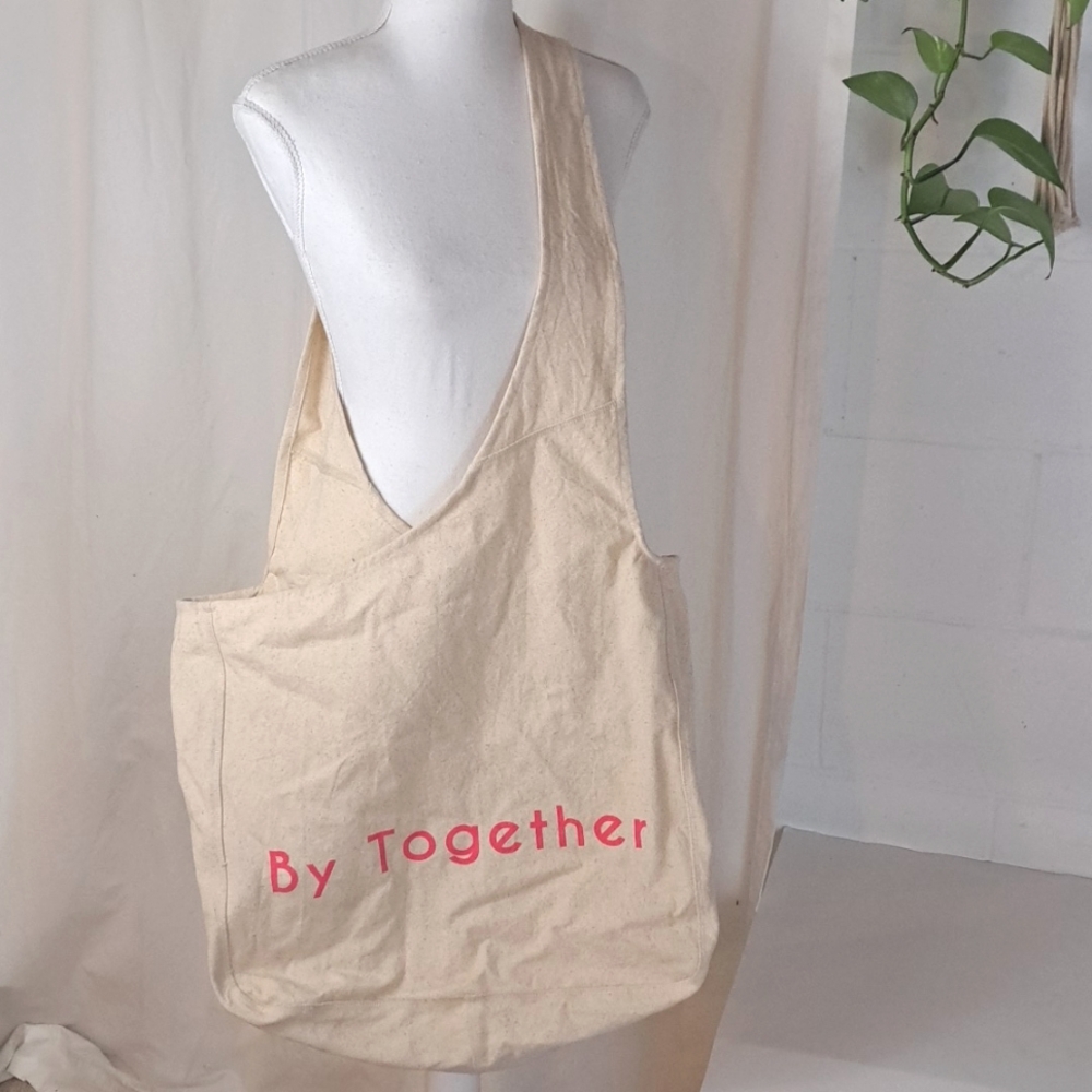 Anthropologie By Together oversized extra large linen tote Beach Bag
